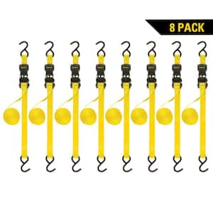 Ratchet Straps 1 in. x 10 ft. / 1500 lbs. Break Strength (8-Pack)