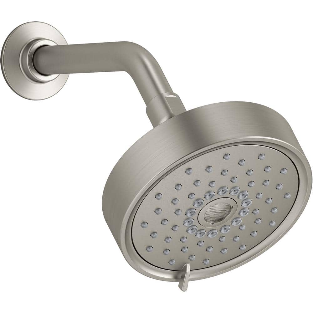 KOHLER Purist 3-Spray Patterns 5.5 in. Single Wall Mount Fixed Shower ...