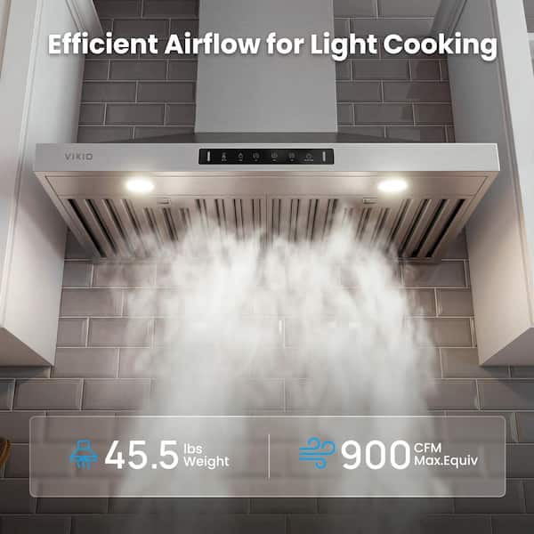 Reviews for VIKIO 36 in. 900 CFM Wall Mount Ducted Range Hood in