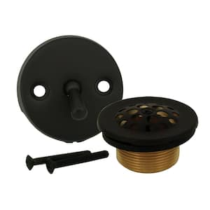 Trip Lever Bath Tub Drain Conversion Kit with 2-Hole Overflow Plate Oil Rubbed Bronze