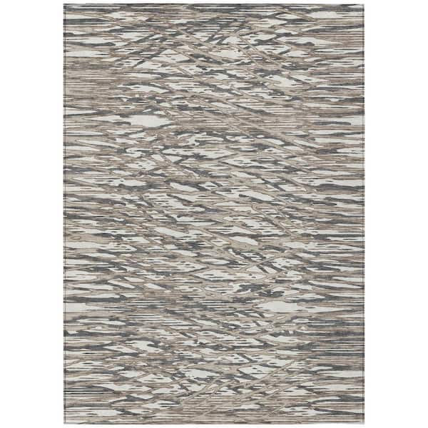 Chantille Machine Washable Indoor/Outdoor Abstract ACN2771 Taupe 10 ft. x 14 ft. Area Rug