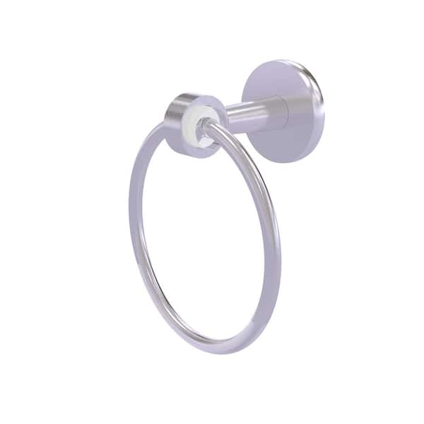 Allied Brass Clearview Collection Wall Mounted Towel Ring in Satin Chrome