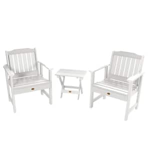 Lehigh White 3-Piece Recycled Plastic Outdoor Conversation Set