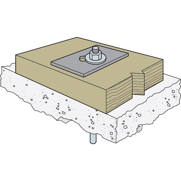 BPS 3 in. x 4-1/2 in. Slotted Bearing Plate with 1/2 in. Bolt Dia.