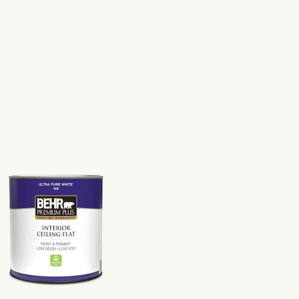 BEHR ULTRA 1 qt. #GR-W15 Palais White Extra Durable Flat Interior Paint &  Primer 172004 - The Home Depot