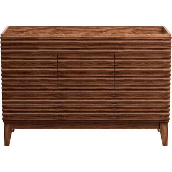 48.0 in. Freestanding Bath Vanity Cabinet without Top in Walnut Assembly required