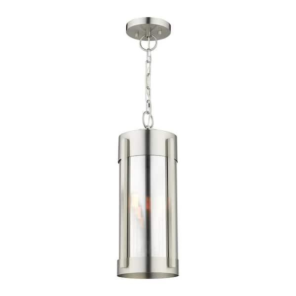 Brushed nickel outdoor 2024 hanging light