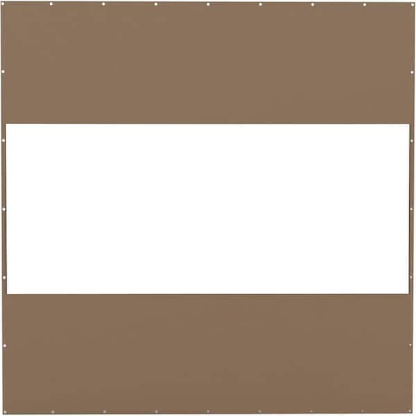 Brown 10'H x 10'W Heavy Duty Outdoor Clear Panel Curtain, 18 oz Waterproof PVC, Weather Resistant & Tearproof
