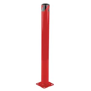 48 in. x 5-1/2 in. Red Steel Pipe Safety Bollard