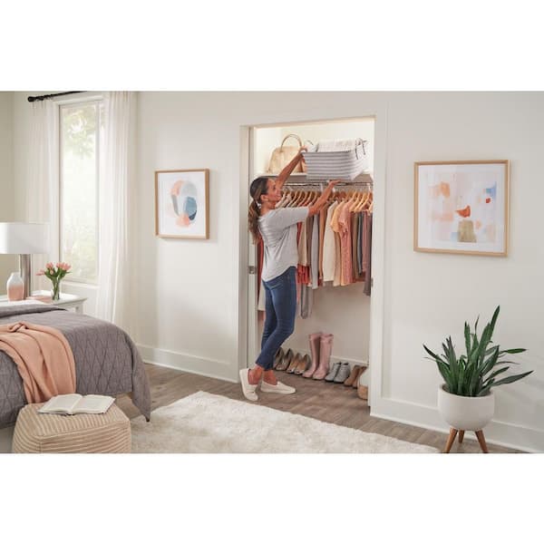 ClosetMaid BrightWood 48-in W x 14-in D Latte Solid Shelving Can Be Cut  Wood Closet Shelf in the Wood Closet Shelves department at