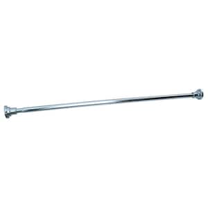 42 in. - 73 in. Steel Adjustable Shower Curtain Rod in Polished Chrome