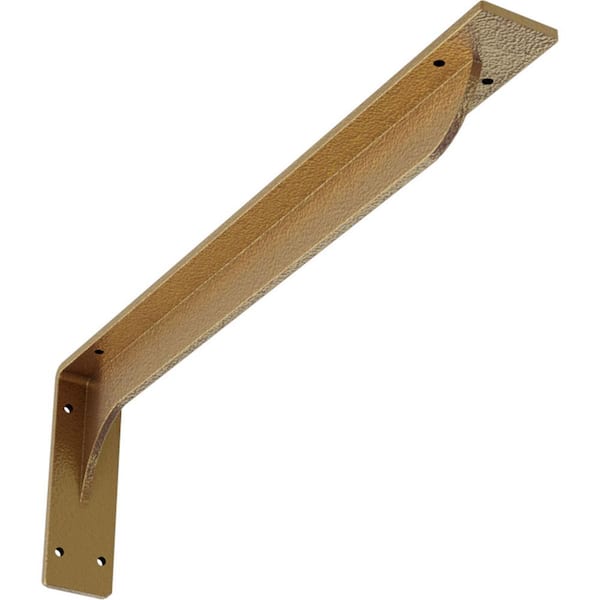 Ekena Millwork 2 in. W x 6-1/2 in. H x 20 in. D Hammered Gold Embrey Steel Bracket