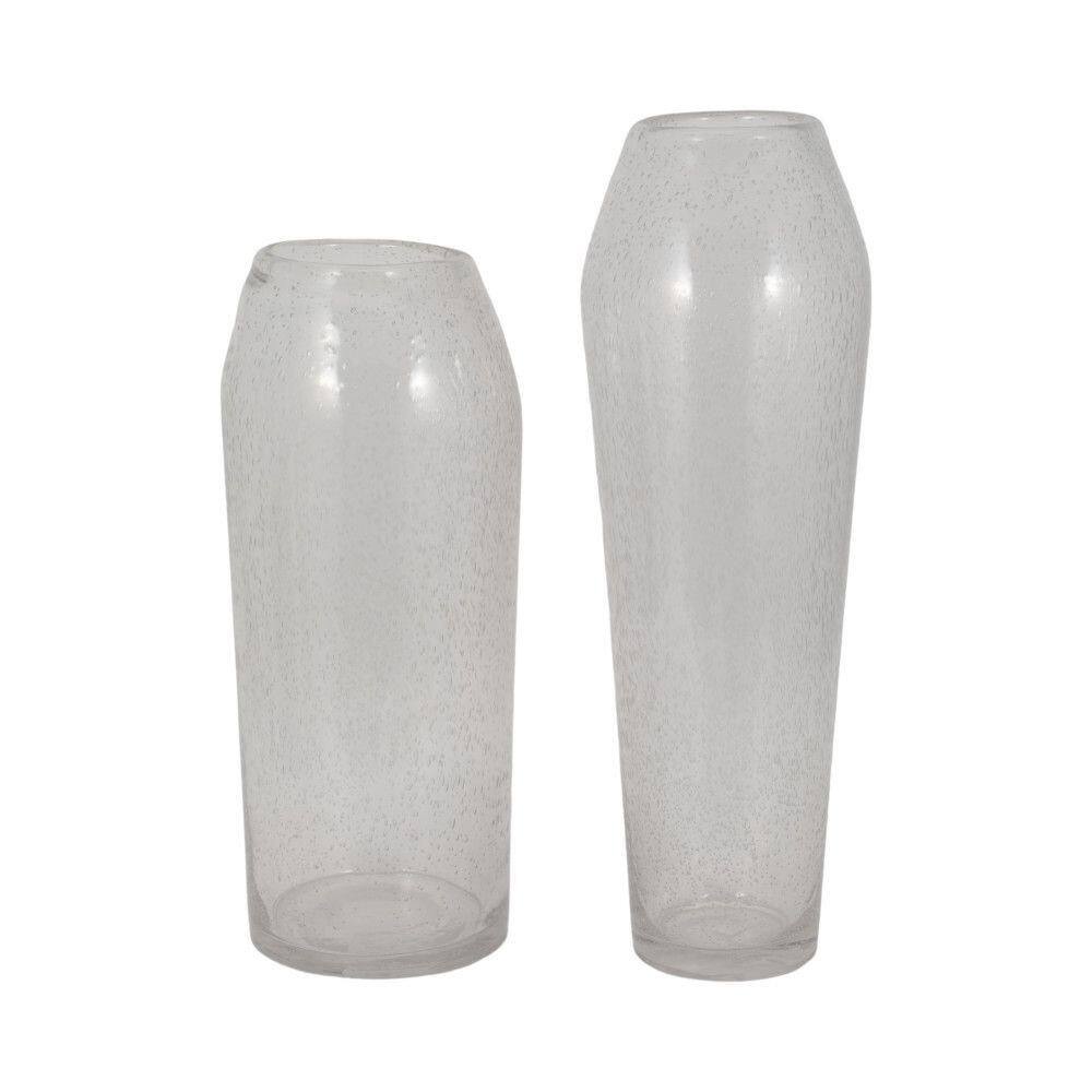 Elegant 22" Clear Glass Bubble Floor Vase