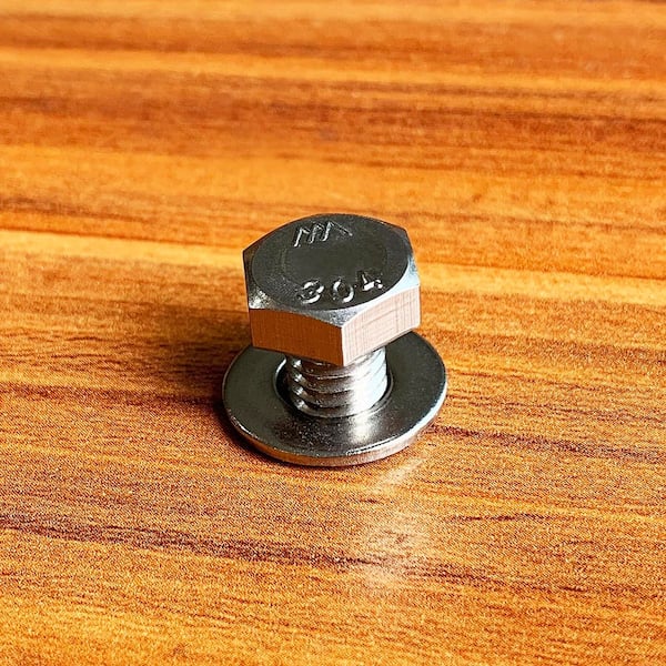 MYWISH 3/8 in.-16 x 1 in. Stainless Steel Uncoated Hex Bolt with