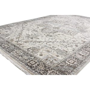 Century Bone 9 ft. x 12 ft. (8'6" x 11'6") Geometric Transitional Area Rug