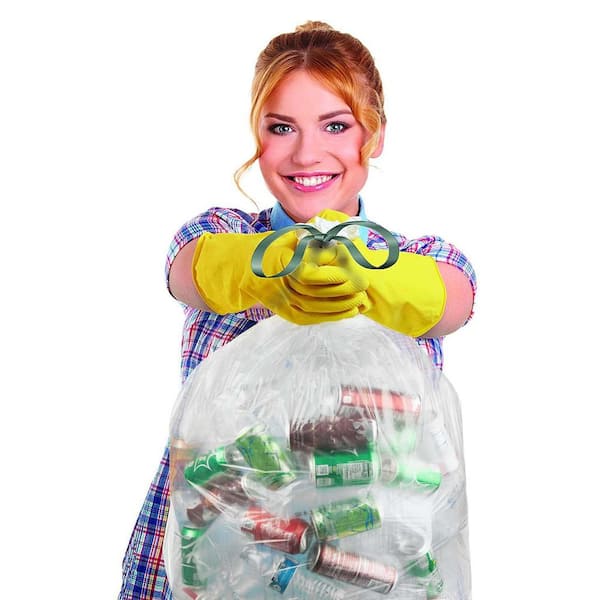 Aluf Plastics 33 gal. 1.5 Mil Equiv. Heavy-Duty Clear Recycling Bags (100-Count)
