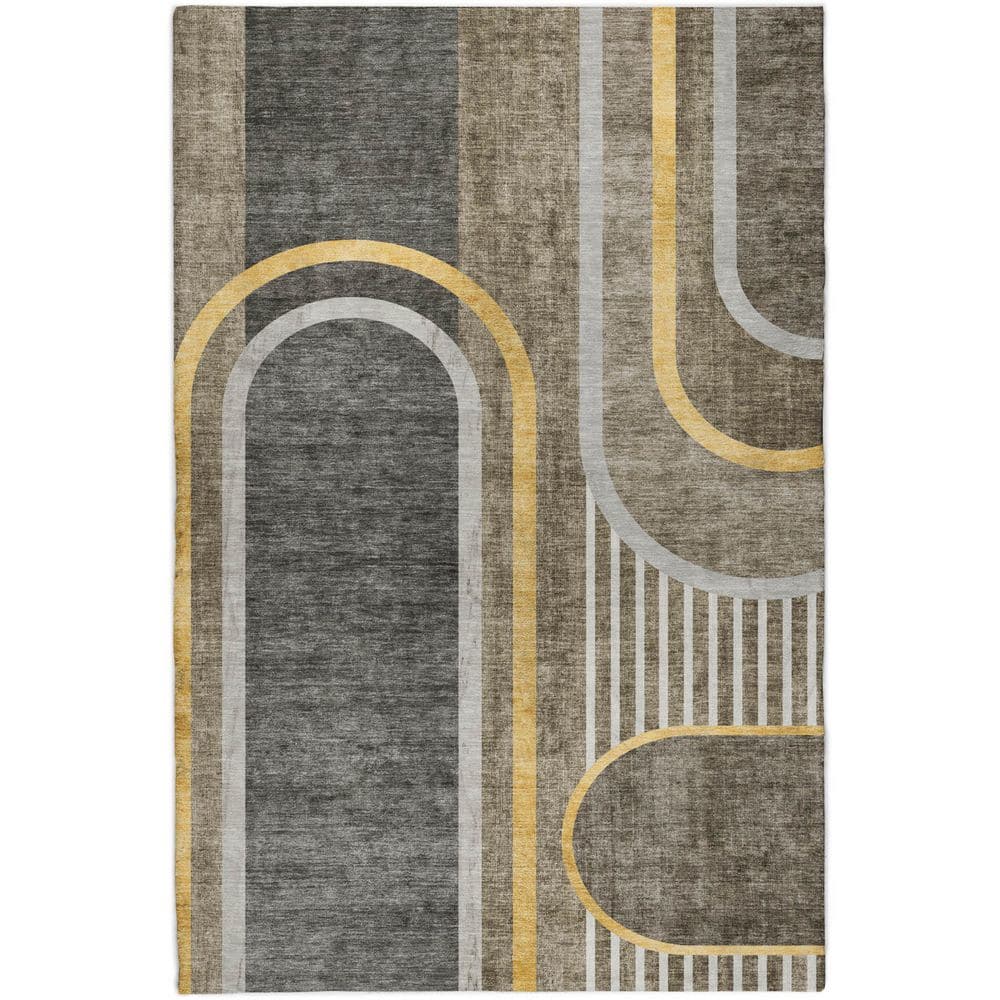 Dream Shag Premium Machine Washable Abstract ADS532 Taupe 5 ft. x 7 ft. 6 in. Area Rug price history on PriceWatchPro