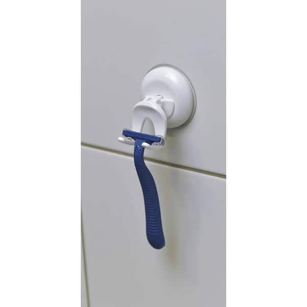 2pcs Shower Razor Holder Reusable Shower Razor Holder Suction Hooks  Adhesive Wall Razor Hook Hanger For