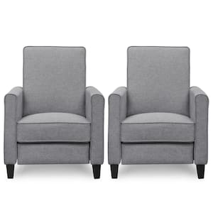 Pushback Recliner Chairs for Small Spaces with Adjustable Footrest Gray/Linen
