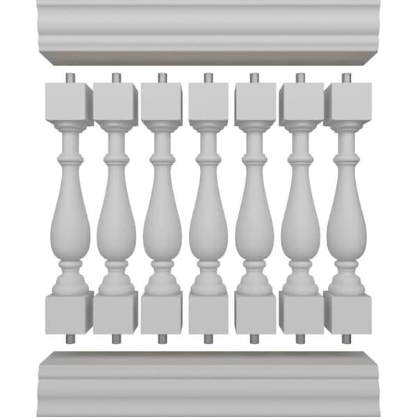Ekena Millwork Fiberthane Traditional Balustrade 36 in. L x 41 in. H Fiberglass Railing Kit