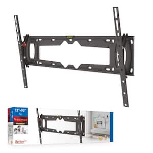 Barkan 32" to 90" Tilt Flat / Curved TV Wall Mount, Black, Auto Locking Patent, Touch & Tilt, Bubble Level Included