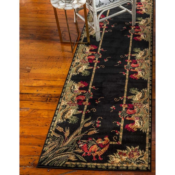 Barnyard Farm Black 2' 7 x 10' 0 Runner Rug