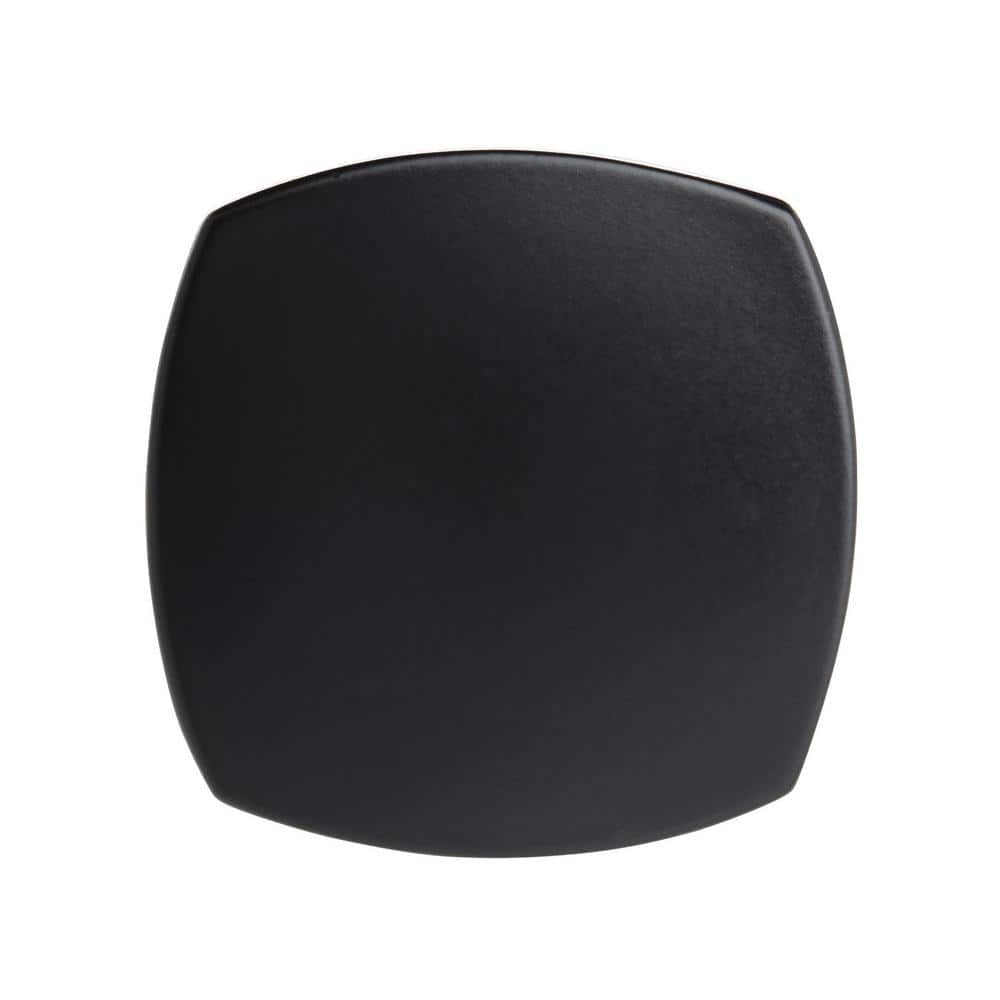 Matte Black Square Cabinet Knob with Mounting Hardware