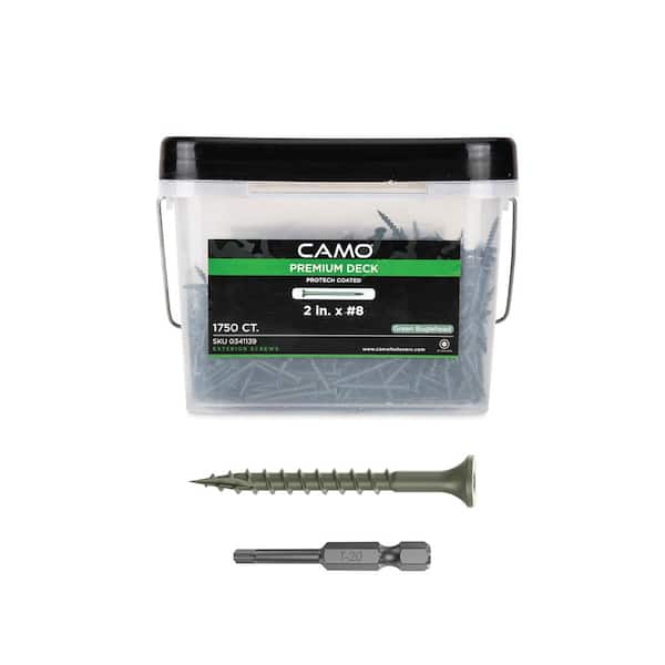 CAMO 2 in. #8 Green Star Drive Exterior Bugle Head Wood Deck Screws (1750-Count)
