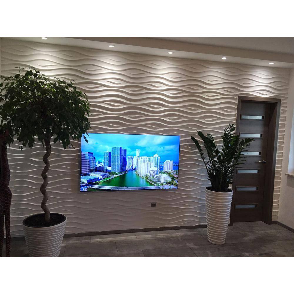 Ocean White 24" x 24" 3D Textured Wall Panels