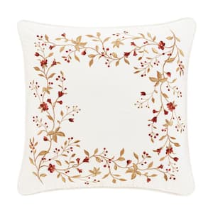 Joyeux Cotton 20" Square Decorative Throw Pillow 20X20"