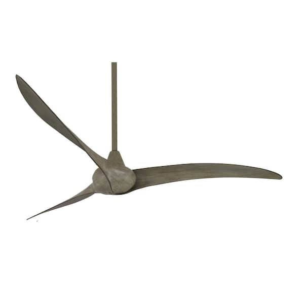 MINKA-AIRE Wave 65 in. Indoor Driftwood Ceiling Fan with Remote Control