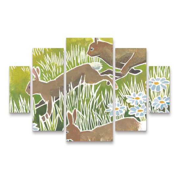 Trademark Fine Art Kathrine Lovell Wild Woodland II 5-Piece Panel Set Unframed Photography Wall Art 34 in. x 44 in.