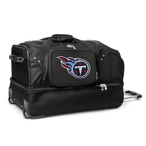 NFL Tennessee Titans 27 in. Black Black Rolling Bottom Duffel Bag