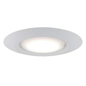 7.5 in. White Integrated LED Miniature Disk Flush Mount Ceiling Light Fixture with Frosted Acrylic Shade