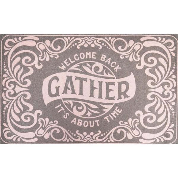 BENISSIMO Welcome Back Gather 20 in. x 31.5 in. Door Mat