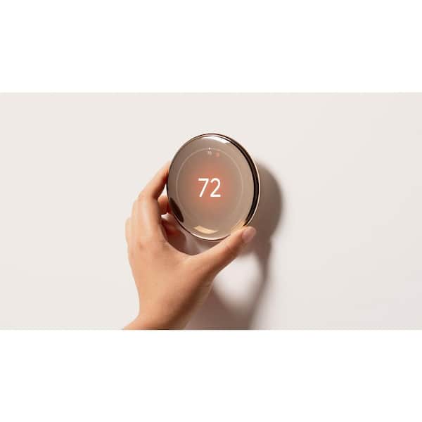 Nest Learning Thermostat (4th Gen) with Nest Temperature Sensor (2nd Gen) - Polished Gold