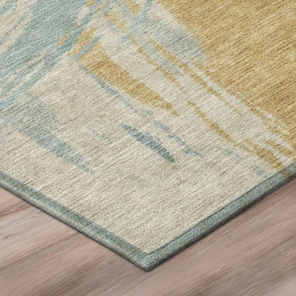 Chantille Machine Washable Indoor/Outdoor Abstract ACN2957 Spa 3 ft. x 4 ft. Area Rug