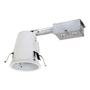 E26 4 in. Steel Recessed Lighting Housing for Remodel Ceiling, Non-IC, Air-Tite, Adjustable Socket Bracket
