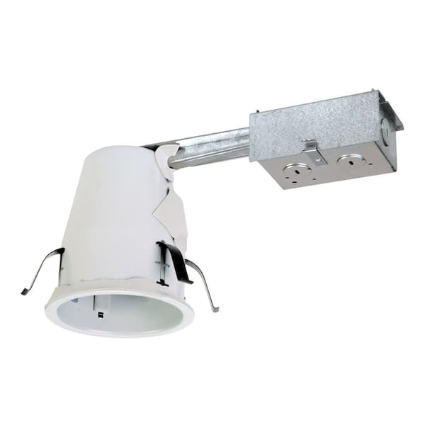 HALO E26 4 in. Steel Recessed Lighting Housing for Remodel Ceiling, Non-IC, Air-Tite, Adjustable Socket Bracket