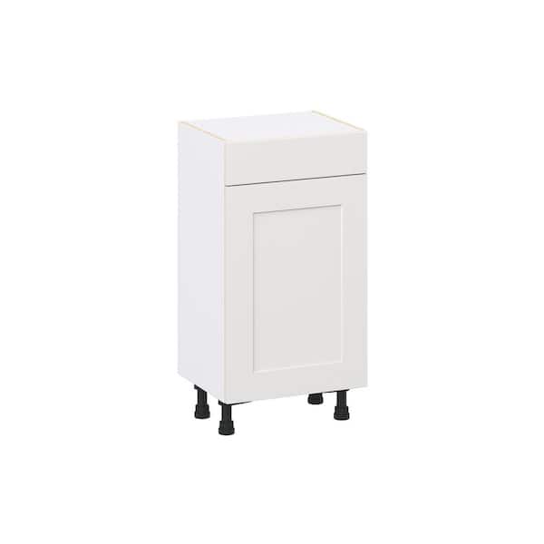 Roseland 18 in. W x 14 in. D x 34.5 in. H Assembled Shaker Base Kitchen Cabinet in Warm White with Drawer
