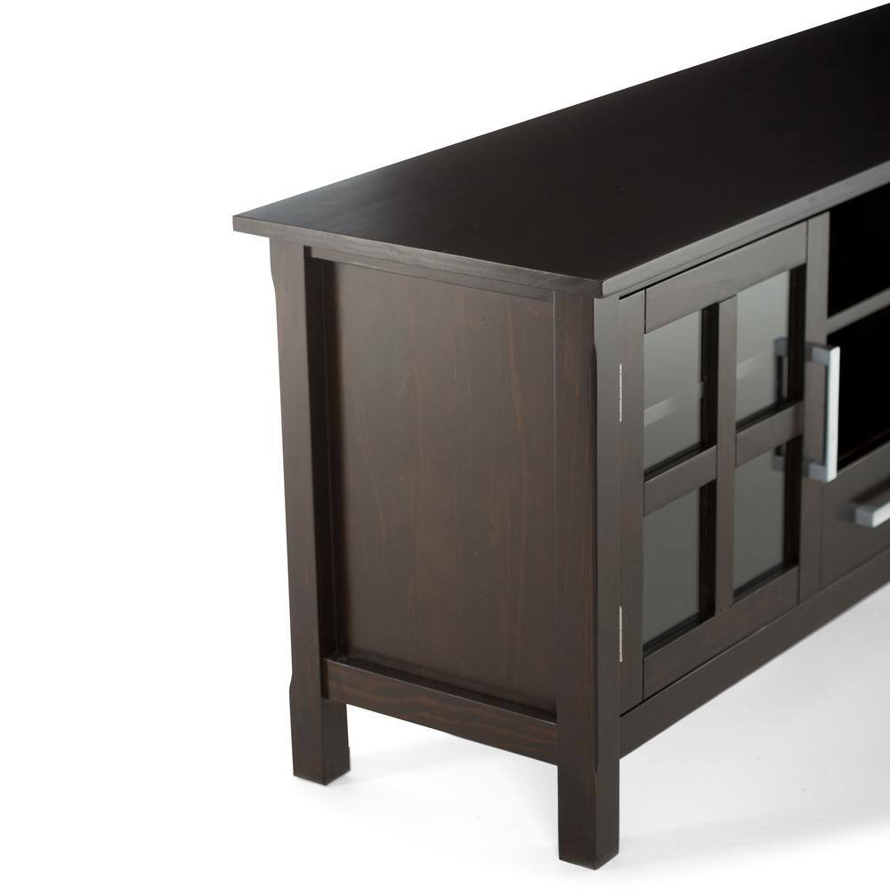 Hickory Brown 60" Solid Wood TV Media Console with Cabinets