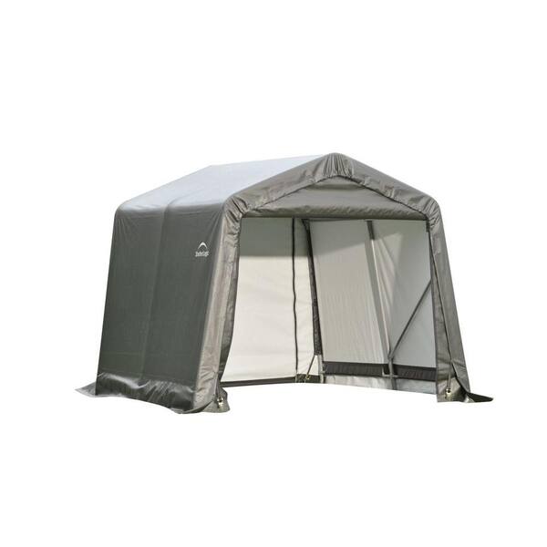 ShelterLogic 8 ft. x 20 ft. x 8 ft. Grey Cover Peak Style Shelter - DISCONTINUED