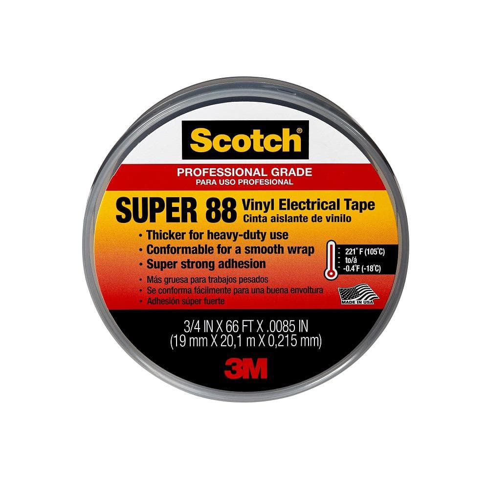 Scotch Scotch Super 88 3/4 in. x 66 ft. Vinyl Electrical Tape