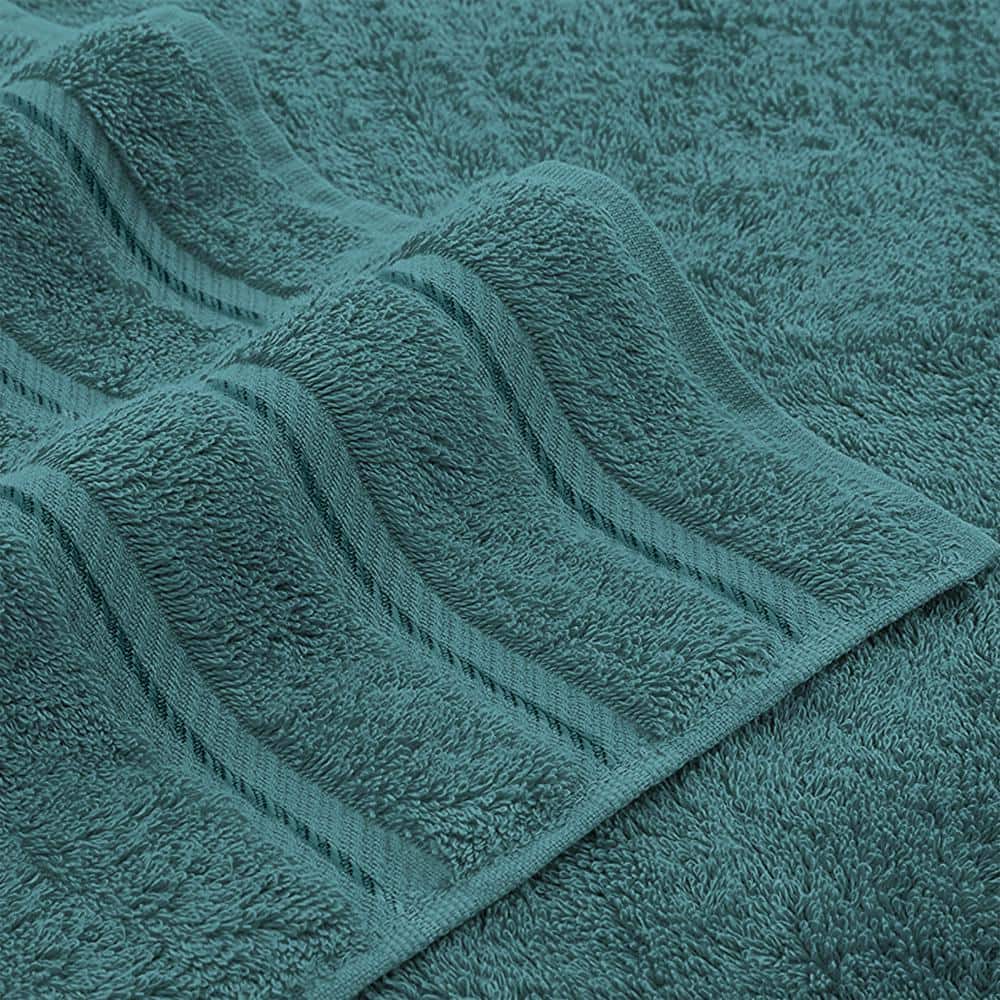 Teal Turkish Cotton Luxury Hand Towel Set, 4 Piece