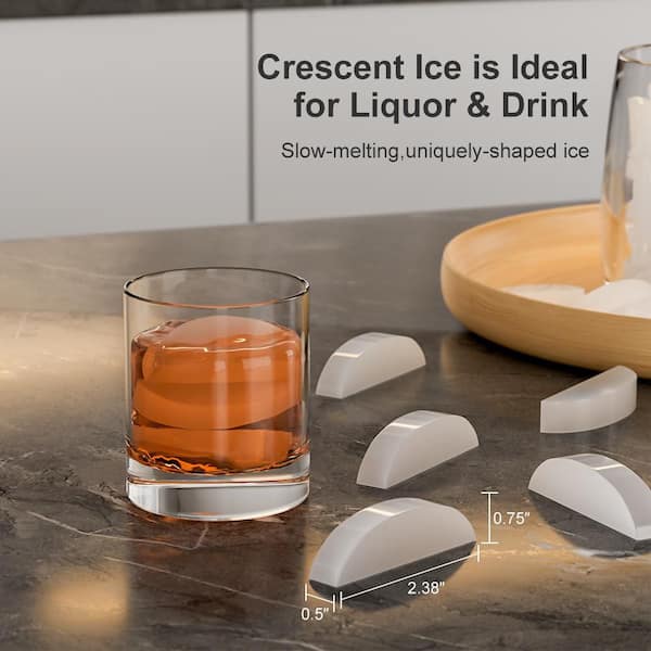 15 in. 22 lbs. Built-In Ice Maker in Stainless Steel with Reversible Door, Crescent Ice