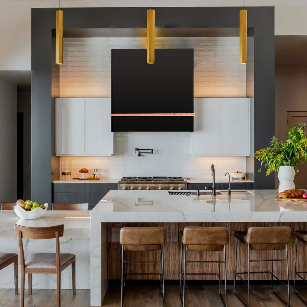 Akicon 30" Black Stainless Steel Wall Mount Range Hood