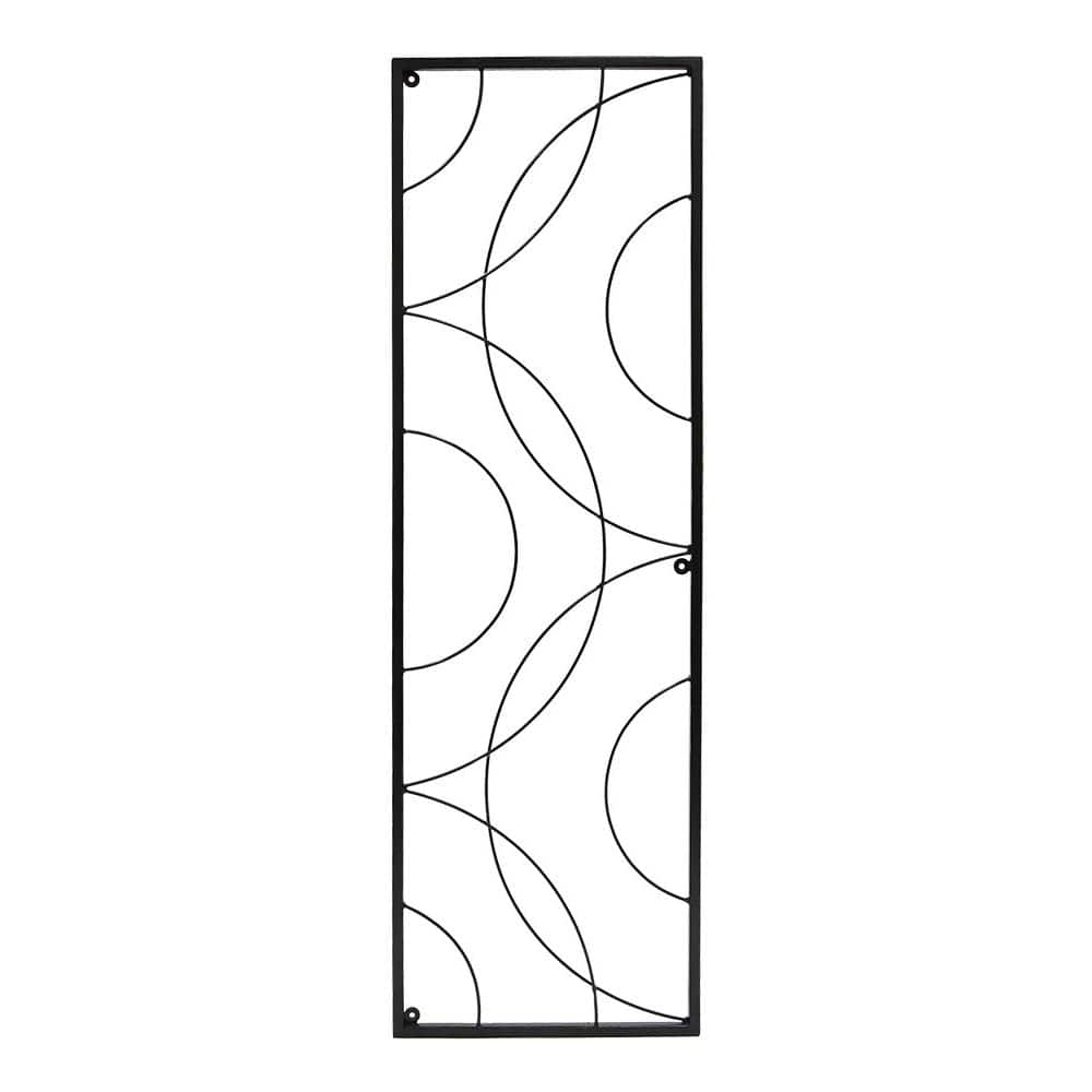 Black Wrought Iron Modular Wall Trellis Set