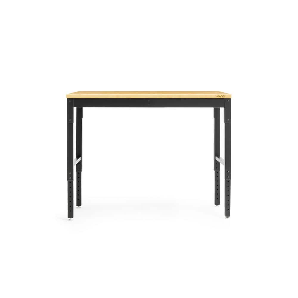 Pro Series 48 in. Black Workbench with Bamboo Worktop -  NewAge Products, 55934