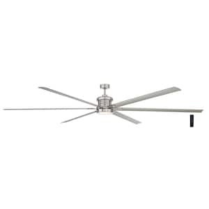 Royalty II 120 in. Indoor/Outdoor Brushed Nickel DC Motor Ceiling Fan with Adjustable White LED with Remote Included