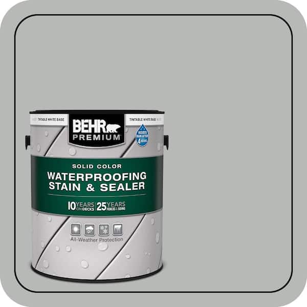 1 gal. #N460-3 Lunar Surface Solid Color Waterproofing Exterior Wood Stain and Sealer